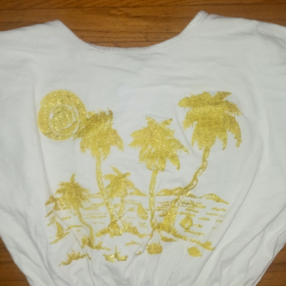 Pacific Connections palm tree swim cover up - Picture 2 of 4